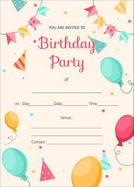 Birthday Invitation Cards